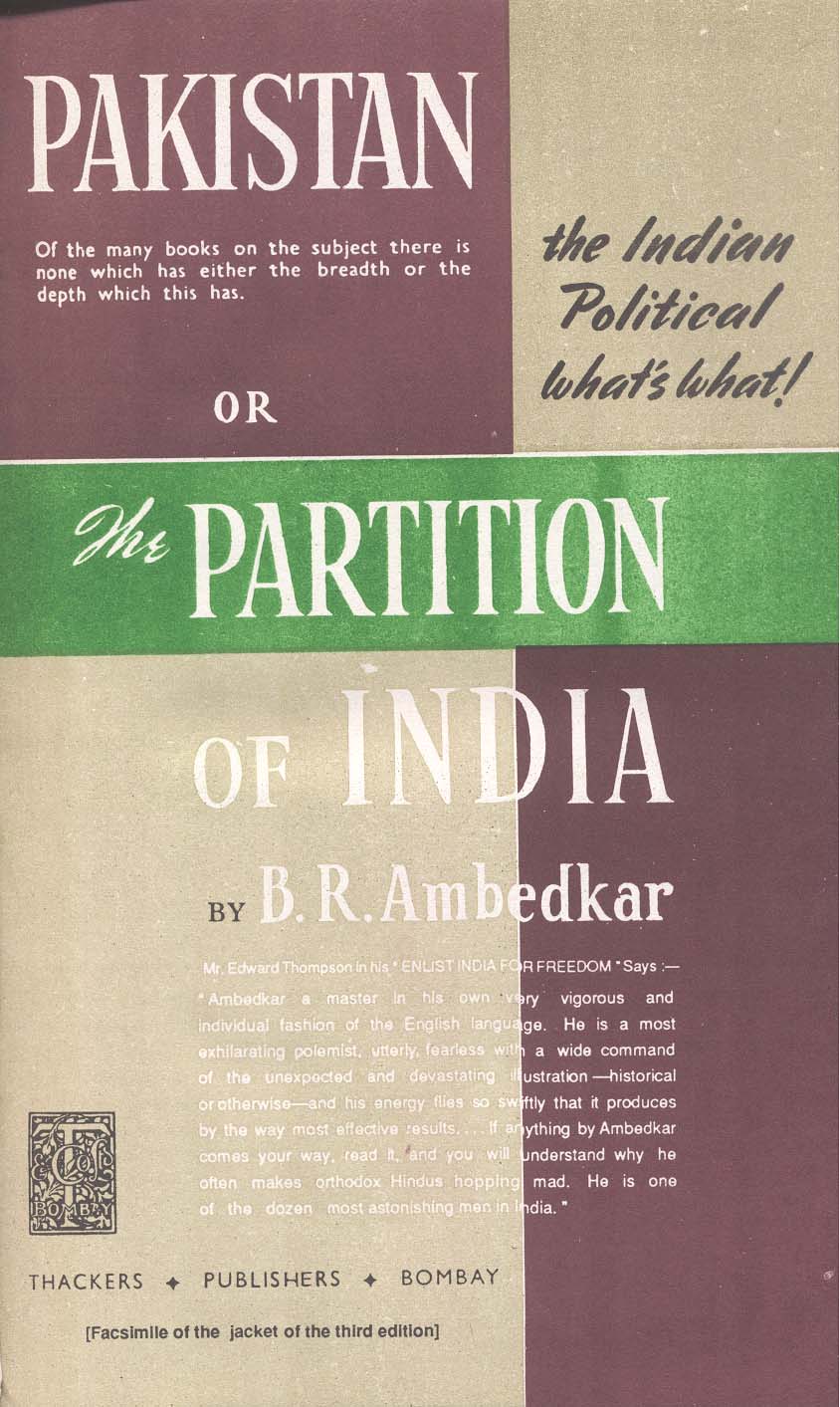 Reprint of Pakistan or the Partition of India